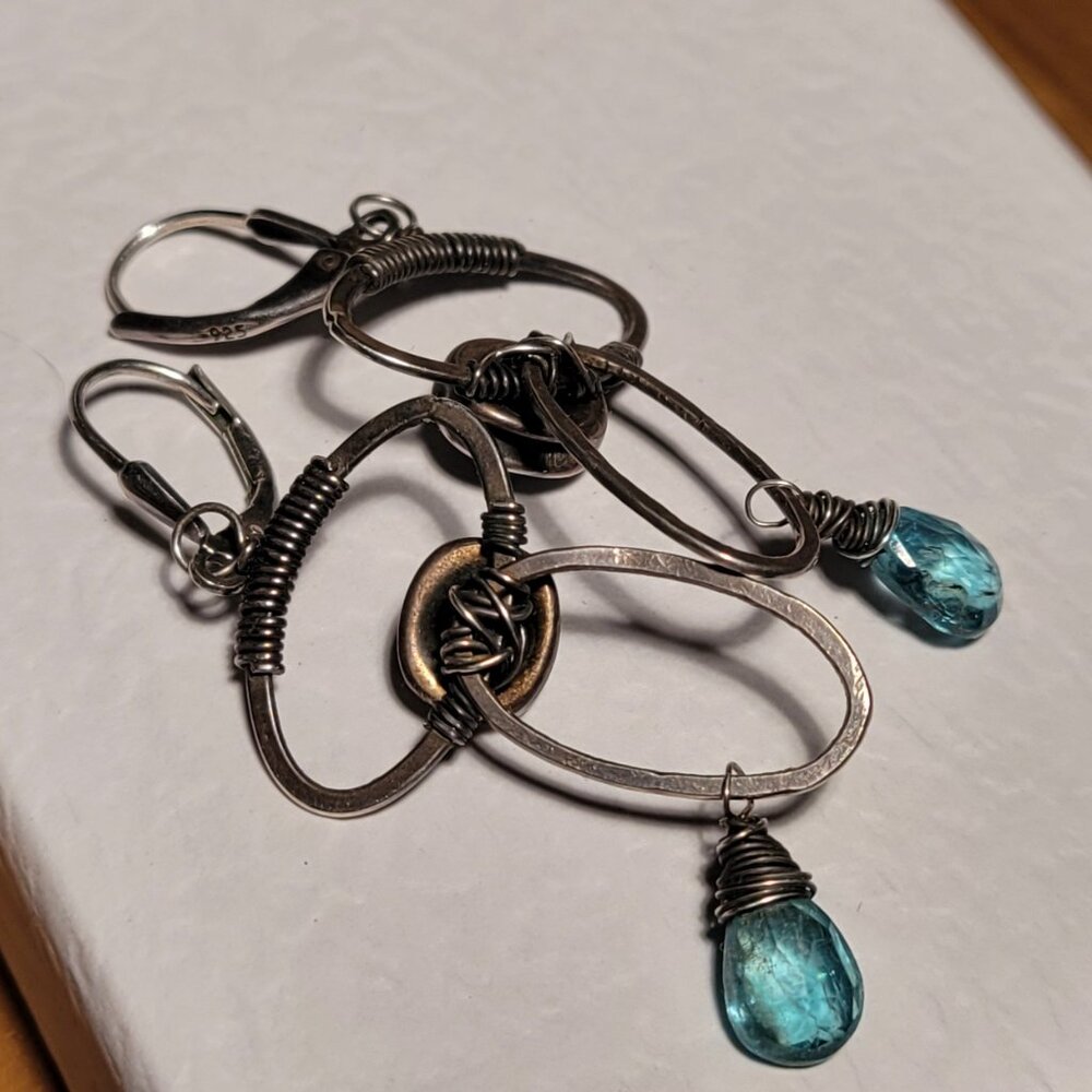 Handmade Boho Sterling Silver Earrings - Picture 8 of 9